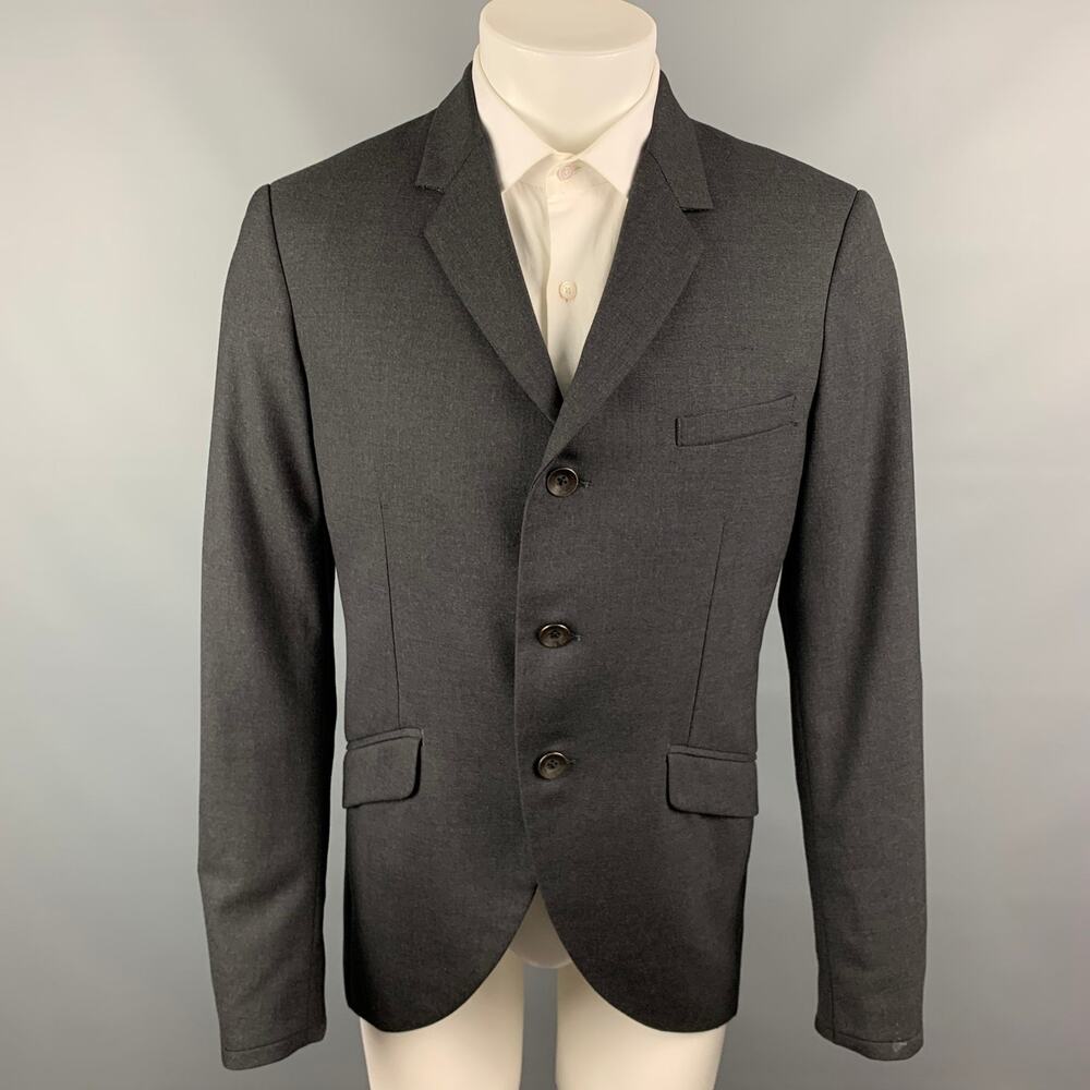 RAG & BONE Size 40 Charcoal Wool Notch Lapel Sport Coat